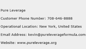 Pure Leverage Phone Number Customer Service