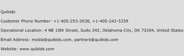 Quibids Phone Number Customer Service