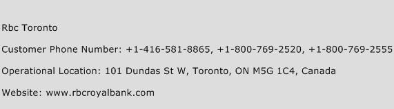 Rbc Toronto Phone Number Customer Service
