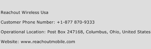 Reachout Wireless USA Phone Number Customer Service