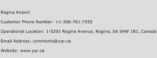 Regina Airport Phone Number Customer Service