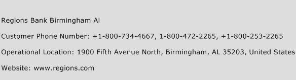 Regions Bank Birmingham Al Phone Number Customer Service