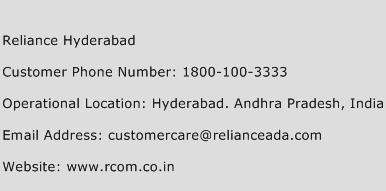 Reliance Hyderabad Phone Number Customer Service