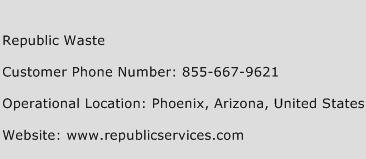 Republic Waste Phone Number Customer Service