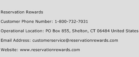 Reservation Rewards Phone Number Customer Service