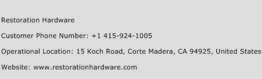 Restoration Hardware Phone Number Customer Service