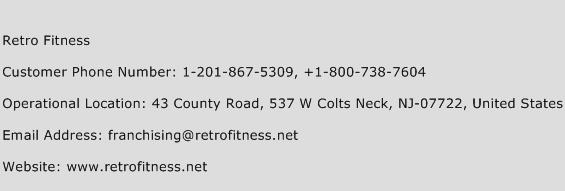 Retro Fitness Phone Number Customer Service