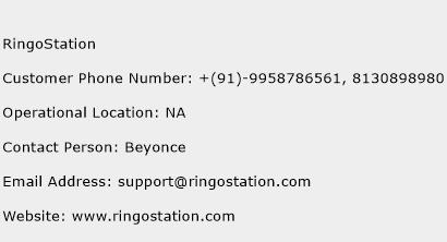 RingoStation Phone Number Customer Service