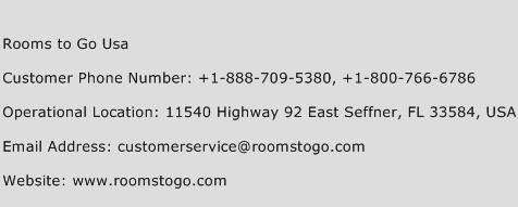 Rooms To Go USA Phone Number Customer Service
