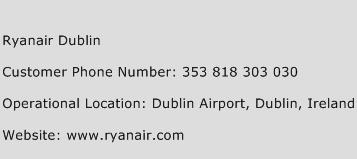 Ryanair Dublin Phone Number Customer Service