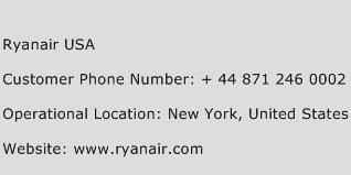 Ryanair USA Phone Number Customer Service