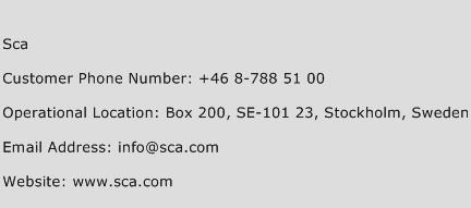SCA Phone Number Customer Service