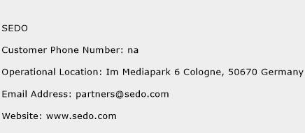 SEDO Phone Number Customer Service