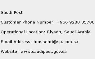Saudi Post Phone Number Customer Service