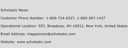Scholastic News Phone Number Customer Service