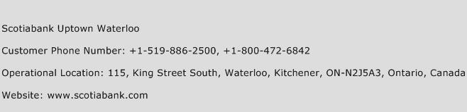 Scotiabank Uptown Waterloo Phone Number Customer Service