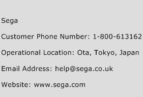 Sega Phone Number Customer Service