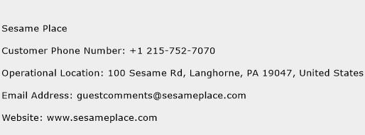 Sesame Place Phone Number Customer Service