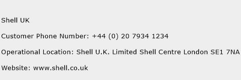 Shell UK Phone Number Customer Service