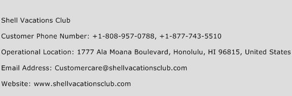 Shell Vacations Club Phone Number Customer Service