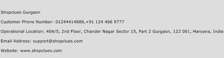 Shopclues Gurgaon Phone Number Customer Service