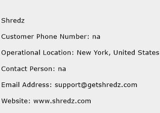 Shredz Phone Number Customer Service