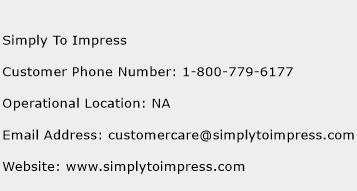 Simply To Impress Phone Number Customer Service