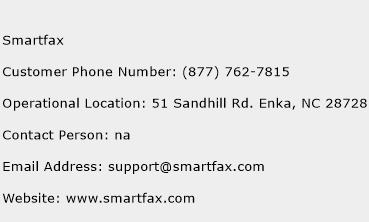 Smartfax Phone Number Customer Service