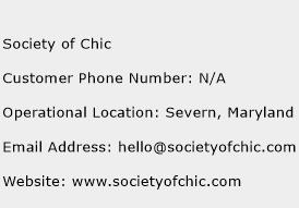 Society of Chic Phone Number Customer Service