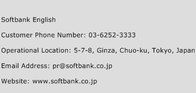 Softbank English Phone Number Customer Service
