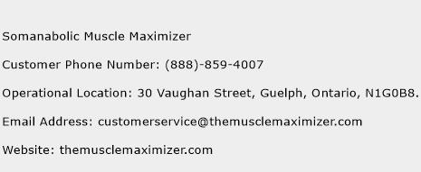 Somanabolic Muscle Maximizer Phone Number Customer Service