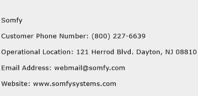 Somfy Phone Number Customer Service