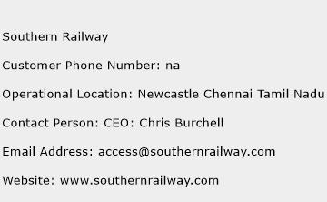 Southern Railway Phone Number Customer Service
