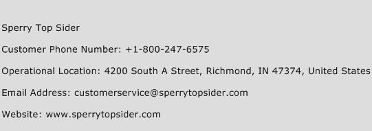 Sperry Top Sider Phone Number Customer Service