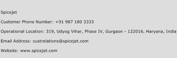 Spicejet Phone Number Customer Service