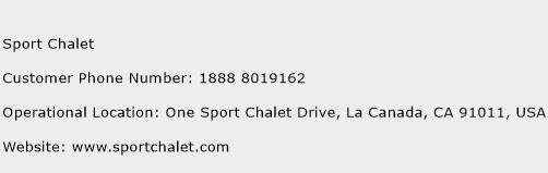 Sport Chalet Phone Number Customer Service