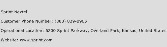 Sprint Nextel Phone Number Customer Service