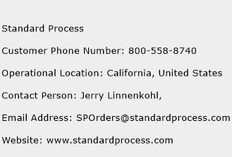 Standard Process Phone Number Customer Service