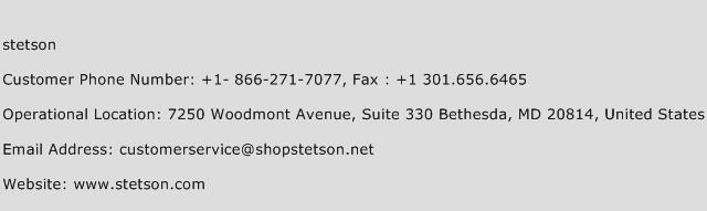 Stetson Phone Number Customer Service