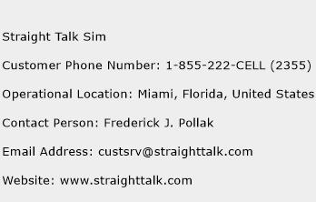Straight Talk Sim Phone Number Customer Service