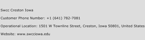 Swcc Creston Iowa Phone Number Customer Service