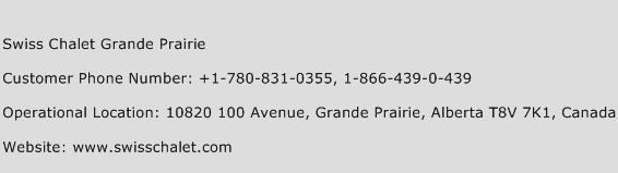 Swiss Chalet Grande Prairie Phone Number Customer Service