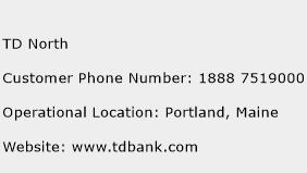TD North Phone Number Customer Service