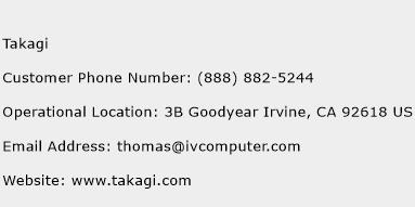 Takagi Phone Number Customer Service