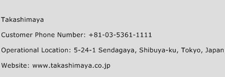 Takashimaya Phone Number Customer Service