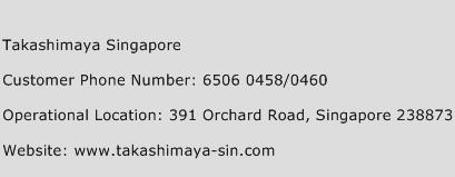 Takashimaya Singapore Phone Number Customer Service