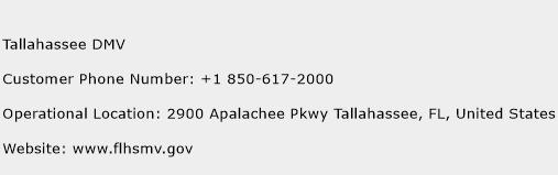 Tallahassee DMV Phone Number Customer Service