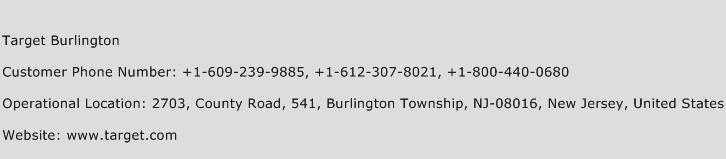 Target Burlington Phone Number Customer Service