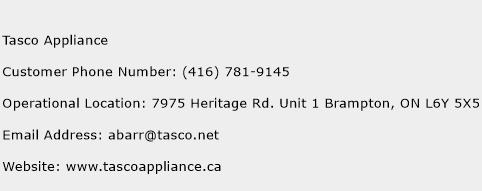 Tasco Appliance Phone Number Customer Service