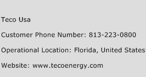 Teco USA Phone Number Customer Service